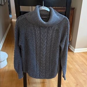 Lane Bryant Gray Cowl Neck Sweater